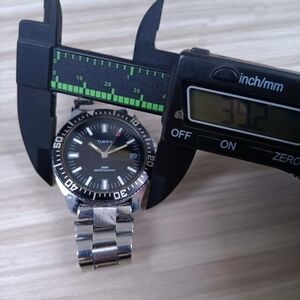 Vintage Timex Black Dial Lolipop Second Hand Manual Winding Watch Running Great